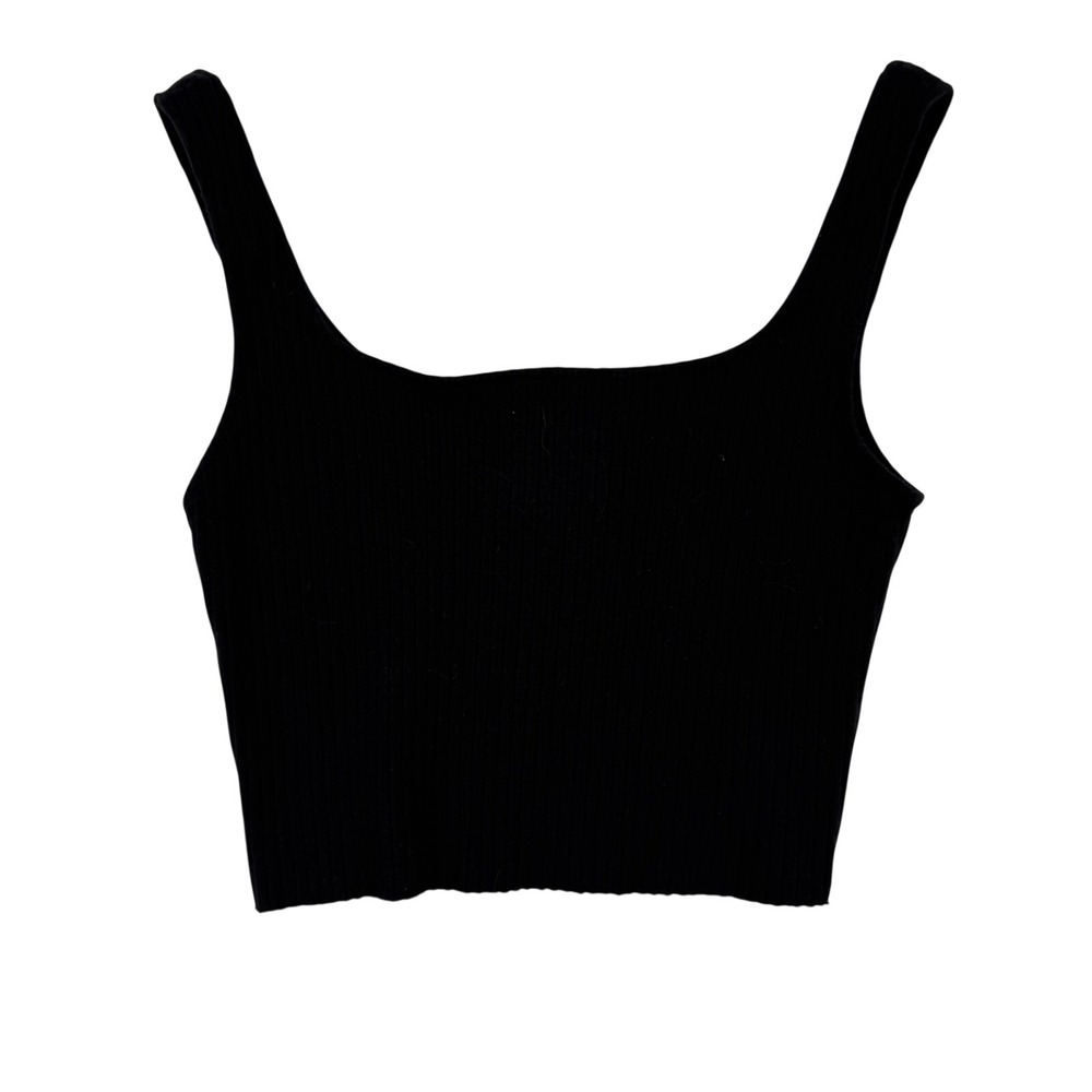 For Days Ribbed‎ Crop Tank Black Small Organic Cotton Sustainable Fashion